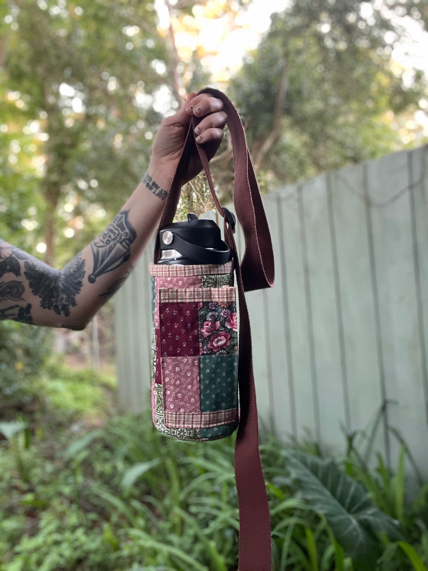 Water Bottle Sling: SUMMER PATCHWORK