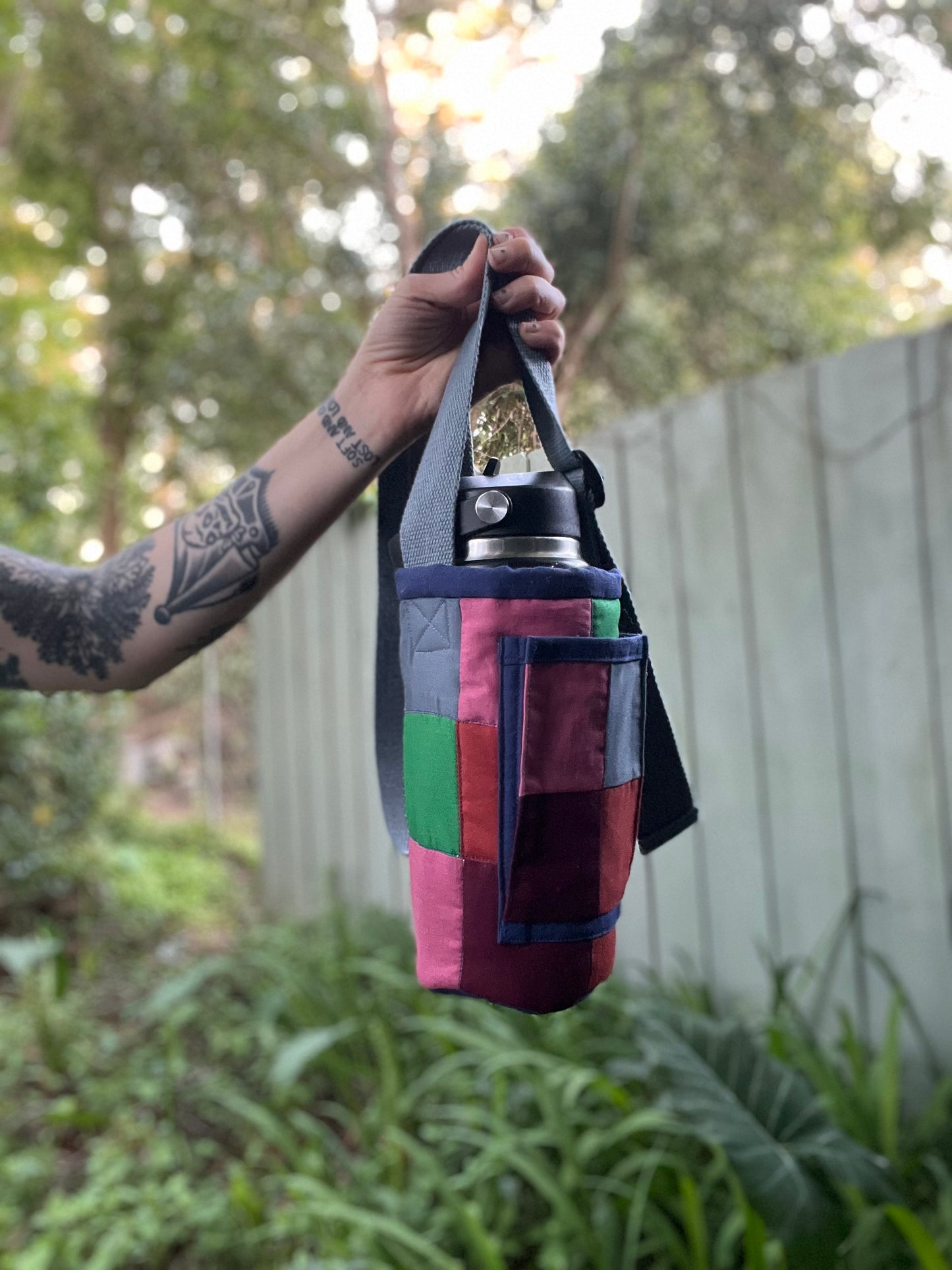 Water Bottle Sling: COLOR BLOCK